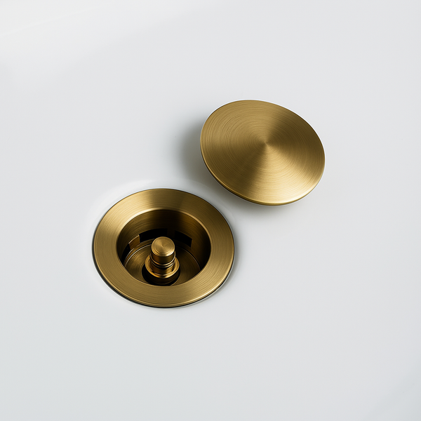 Minimalist Pop-Up Drain Stopper Brushed Gold