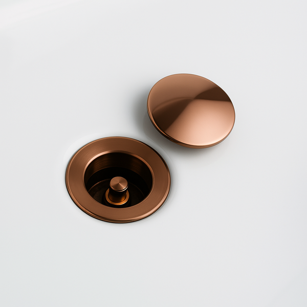 Minimalist Pop-Up Drain Stopper Pink Gold