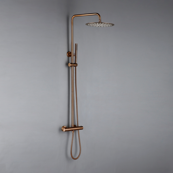 Thermostatic Rain Shower Mixer Pink gold